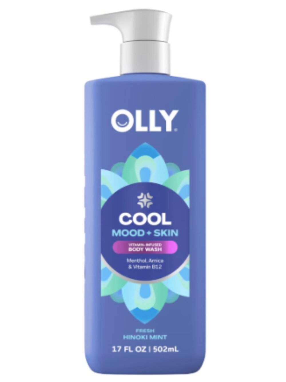 OLLY Body Wash Infused with Arnica & Vitamin B12 Cool Mood Skin Hydrates & Cools
